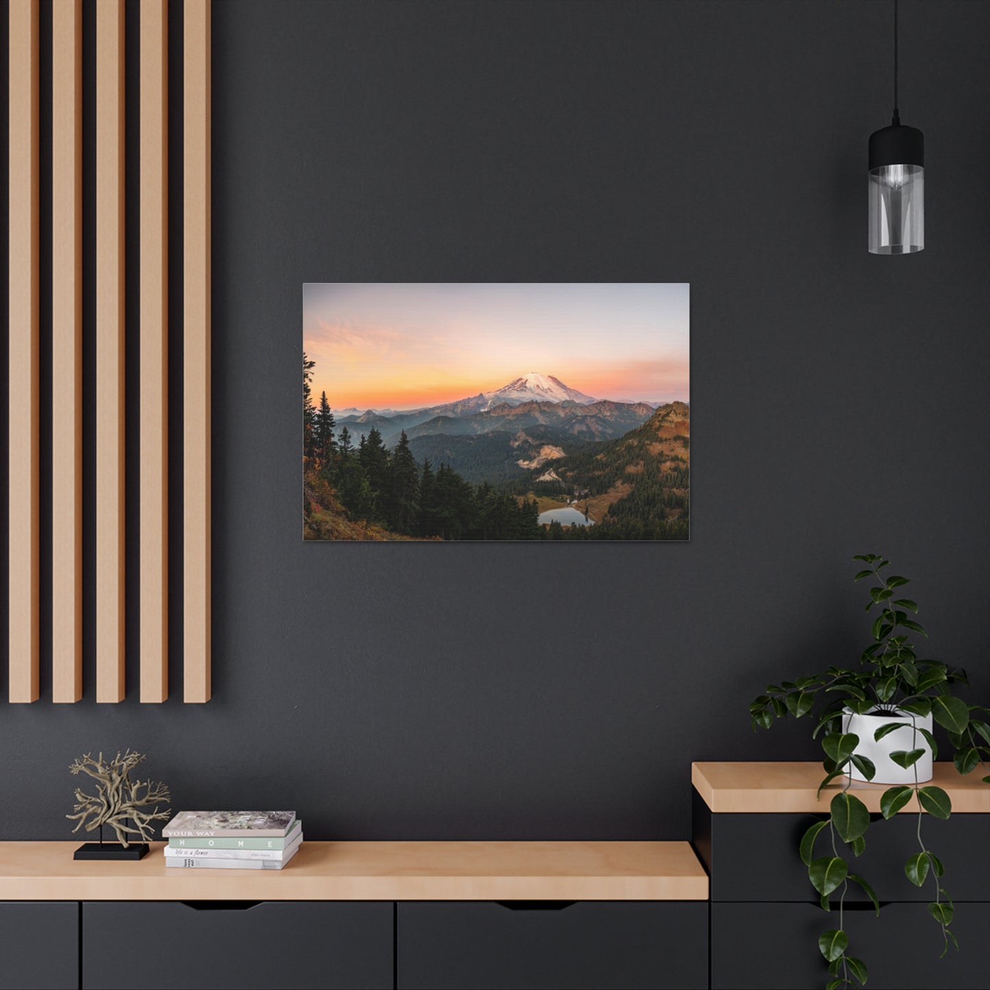 Sunrise Over Mount Rainier, Cascade Mountains, Washington - Canvas Wall Print (Free Shipping)