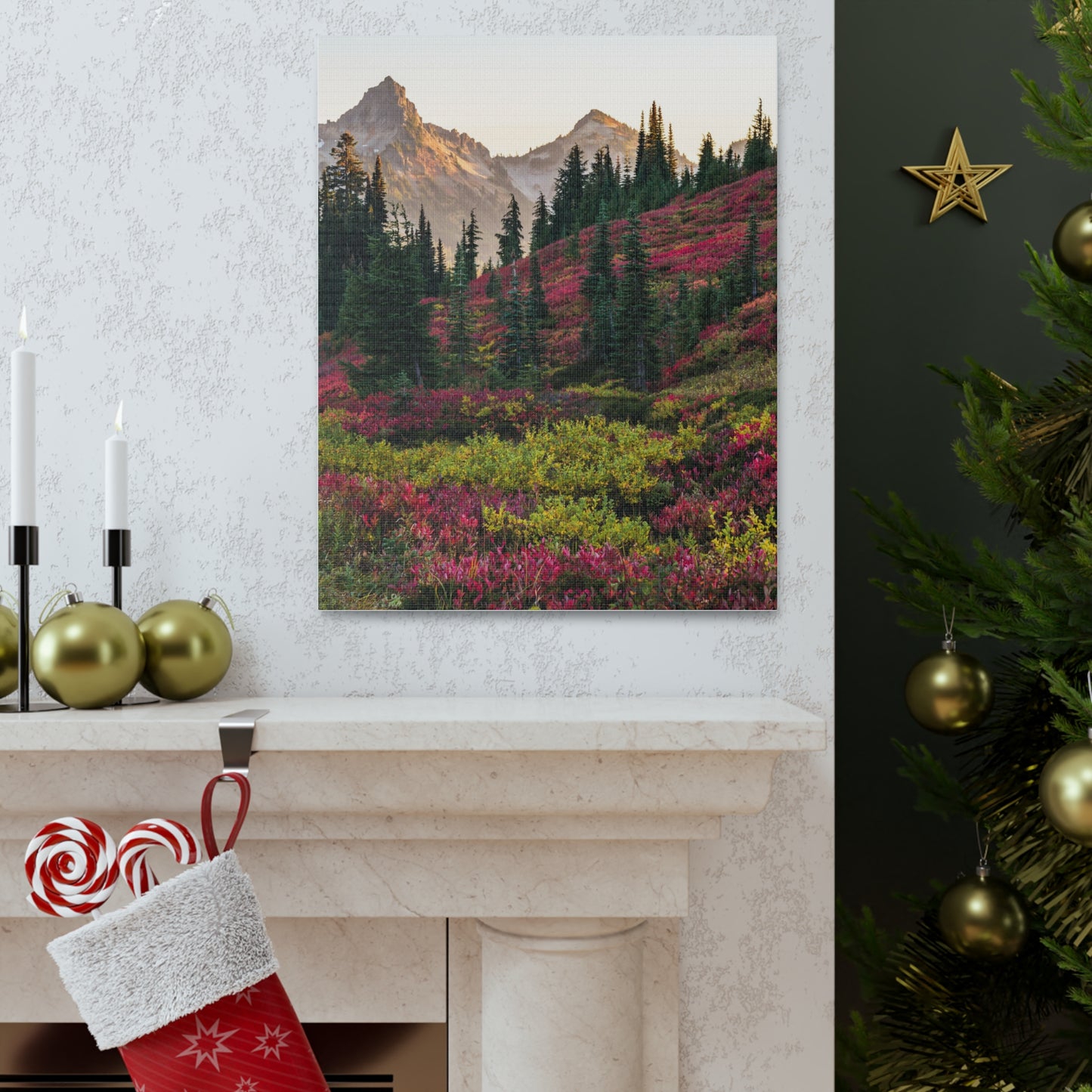 Spring Wildflowers, Cascade Mountains, Washington - Canvas Wall Print (Free Shipping)